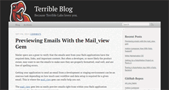 Desktop Screenshot of blog.terriblelabs.com