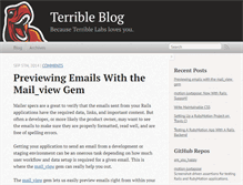 Tablet Screenshot of blog.terriblelabs.com